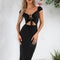 Robe Portefeuille Noire Élastique