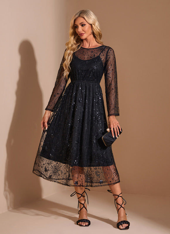 Robe Portefeuille Noire Transparente - gallery 1