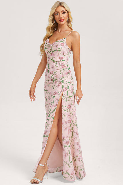 Robe Portefeuille Fleur De Pêche - gallery 1