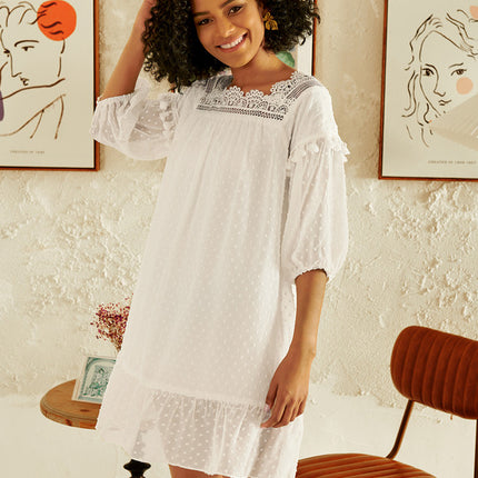 Robe Portefeuille Aérée Blanchie