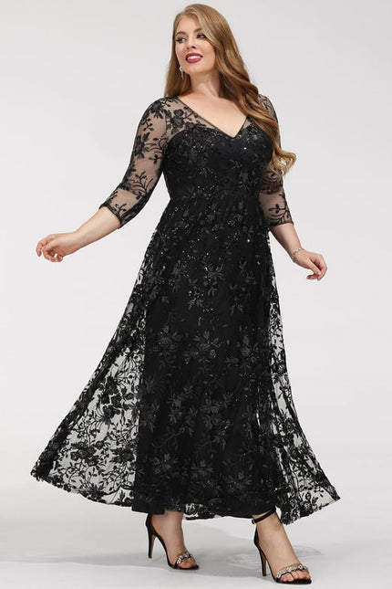 Robe Portefeuille Noire Étoilée - gallery 8