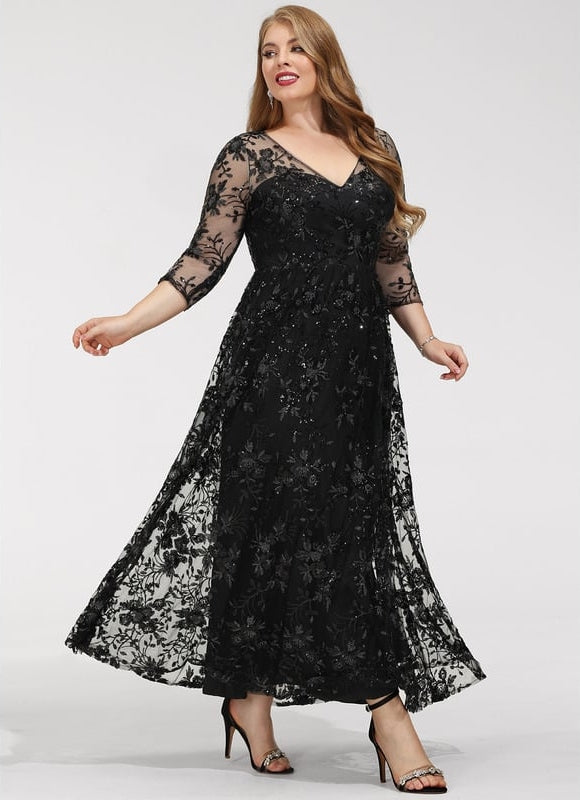 Robe Portefeuille Noire Étoilée - gallery 8