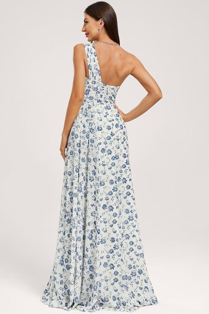Robe Portefeuille Asymétrique Marine - gallery 5