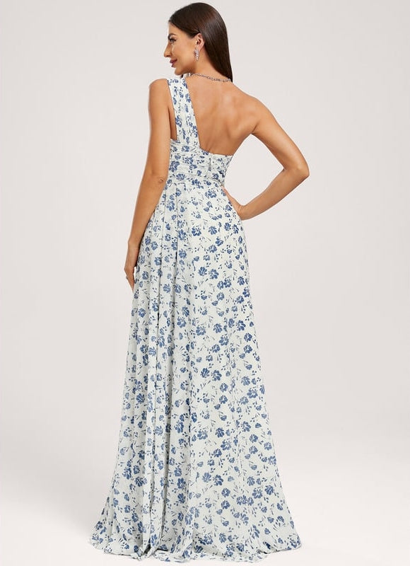 Robe Portefeuille Asymétrique Marine - gallery 5