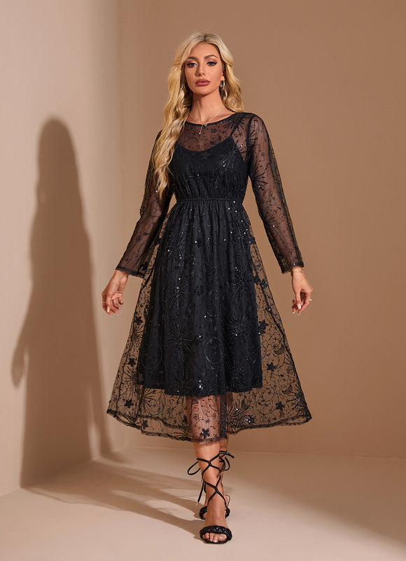 Robe Portefeuille Noire Transparente - gallery 5