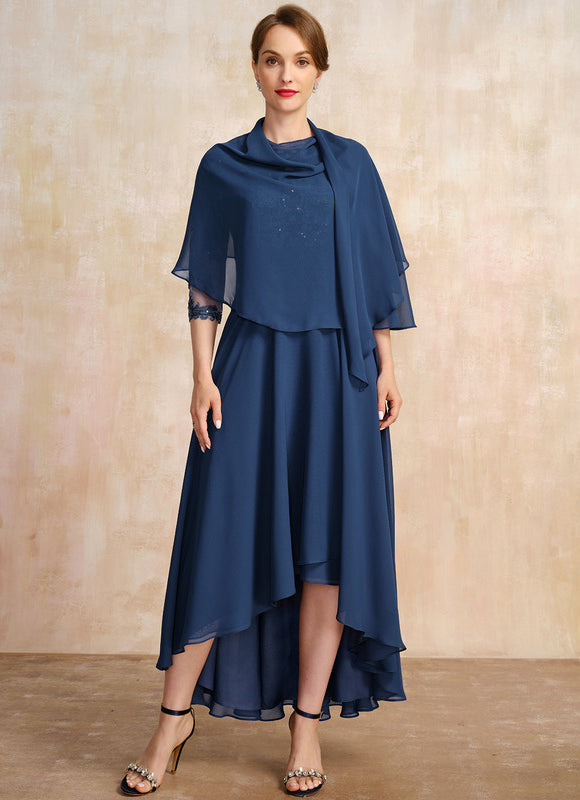 Robe Portefeuille Élégance Marine Raffinée - gallery 1
