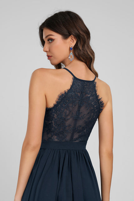 Robe Portefeuille Chiffon Marine - gallery 2