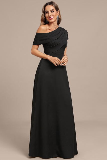 Robe Portefeuille Noire Élégante - gallery 5