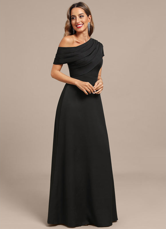 Robe Portefeuille Noire Élégante - gallery 5