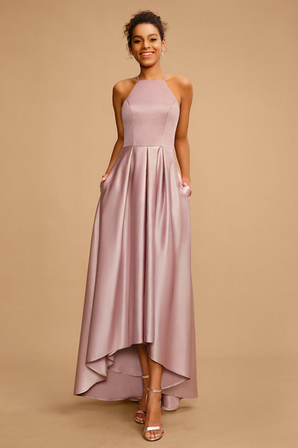 Robe Portefeuille Asymétrique Rose - gallery 1