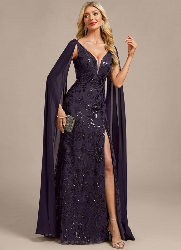 Robe Portefeuille Longue Scintillante - gallery 4