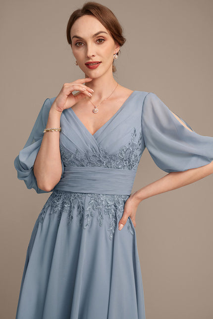 Robe Portefeuille Chiffon Céleste - gallery 1