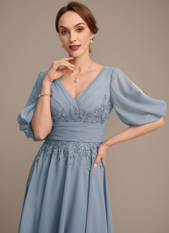 Robe Portefeuille Chiffon Céleste - gallery 1