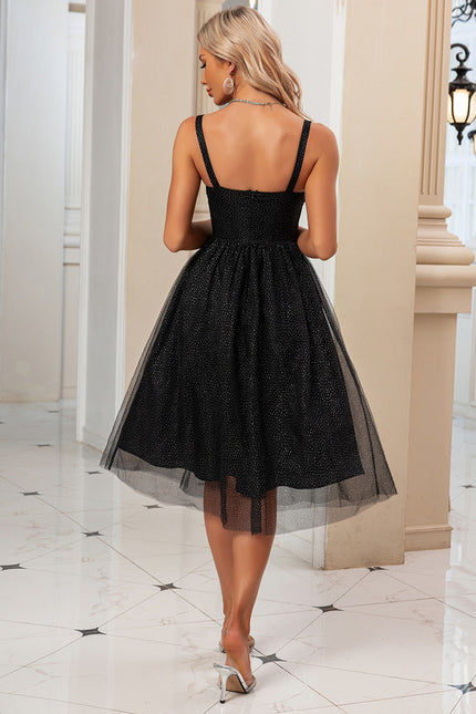 Robe Portefeuille Tulle Pailleté - gallery 6