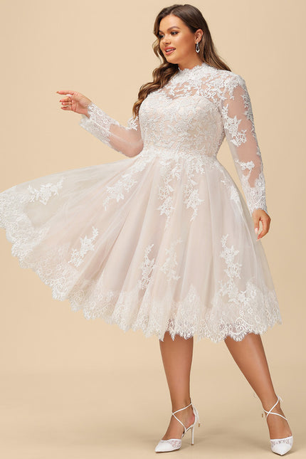 Robe Portefeuille Tulle Dentelle - gallery 7