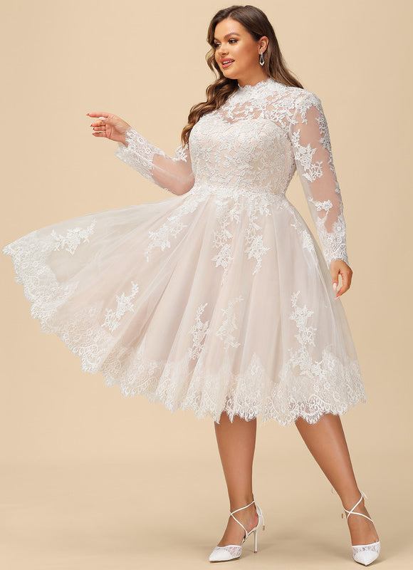 Robe Portefeuille Tulle Dentelle - gallery 7