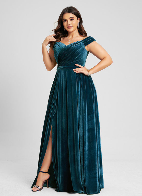 Robe Portefeuille Velours Émeraude Chic - gallery 5