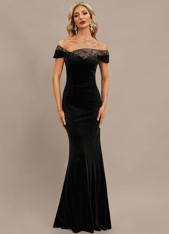 Robe Portefeuille Élégance Noire Florale - gallery 5