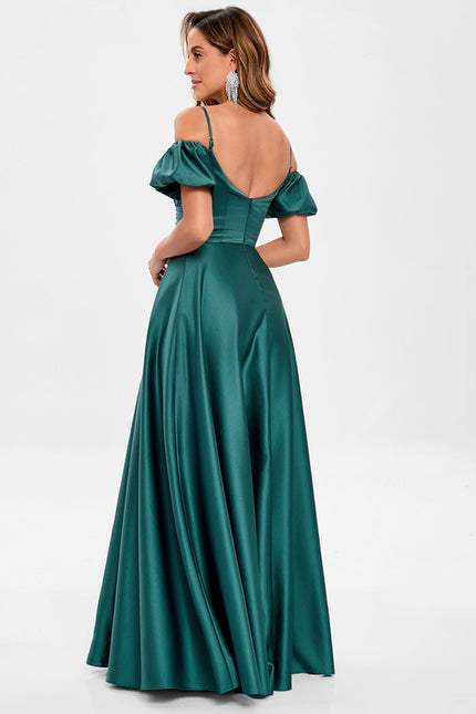 Robe Portefeuille Satin Azur - gallery 7