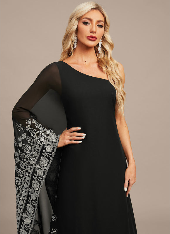 Robe Portefeuille Élégante Noire - gallery 1