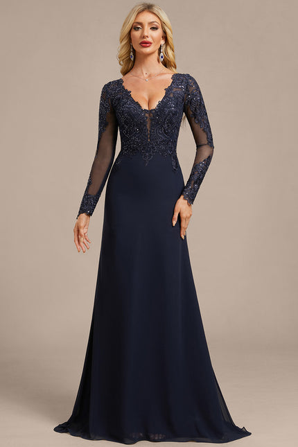 Robe Portefeuille Élégante Marine - gallery 7