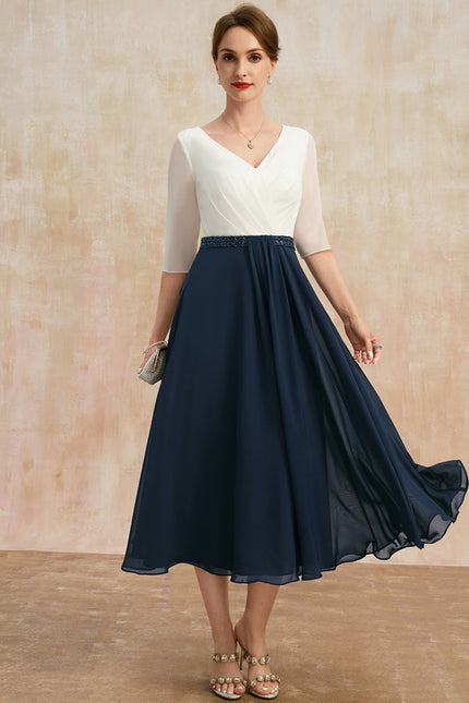 Robe Portefeuille Bleue Marine - gallery 1