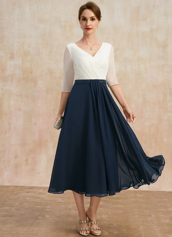 Robe Portefeuille Bleue Marine - gallery 1