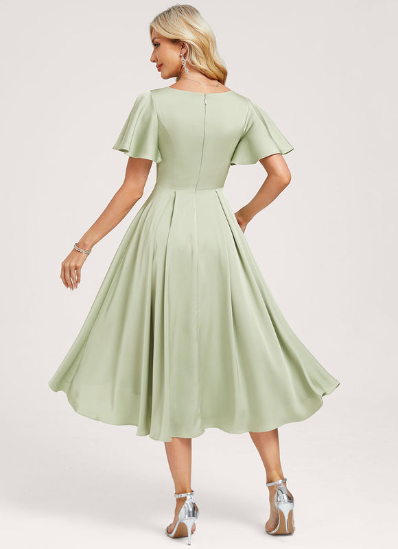 Robe Portefeuille Aérienne Sage - gallery 5