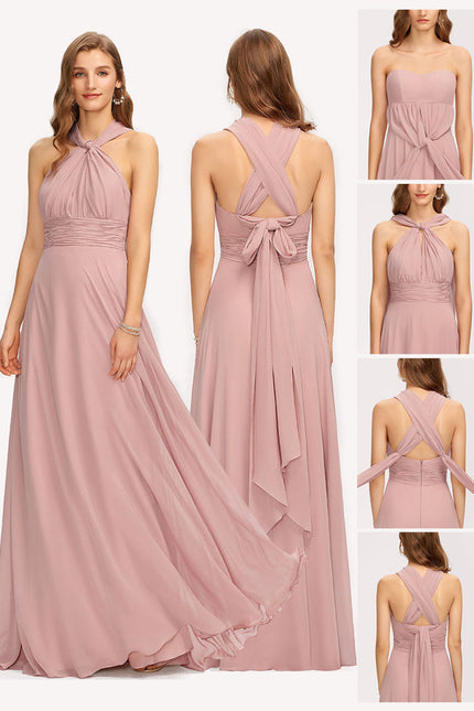 Robe Portefeuille Chiffon Multiforme - gallery 2