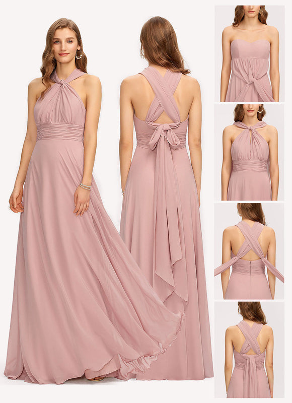 Robe Portefeuille Chiffon Multiforme - gallery 2