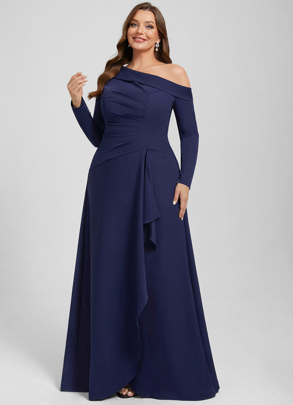 Robe Portefeuille Trapèze Asymétrique Chic - gallery 6