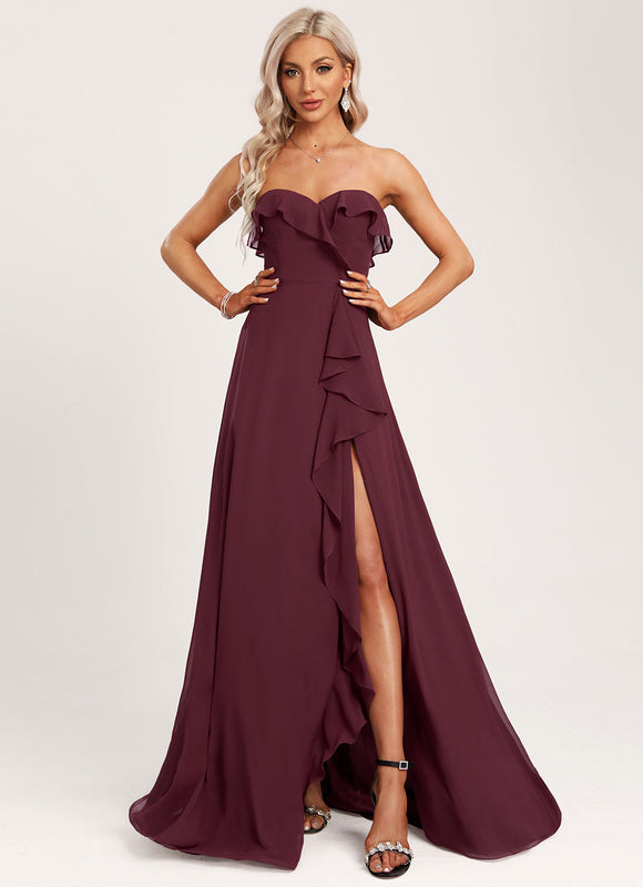 Robe Portefeuille Flottante Bordeaux