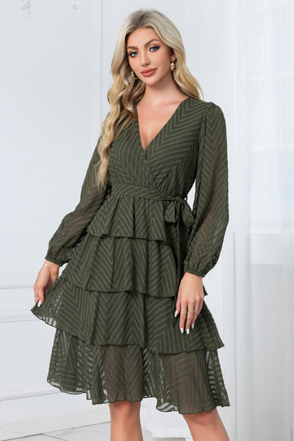 Robe Portefeuille Avec Volant