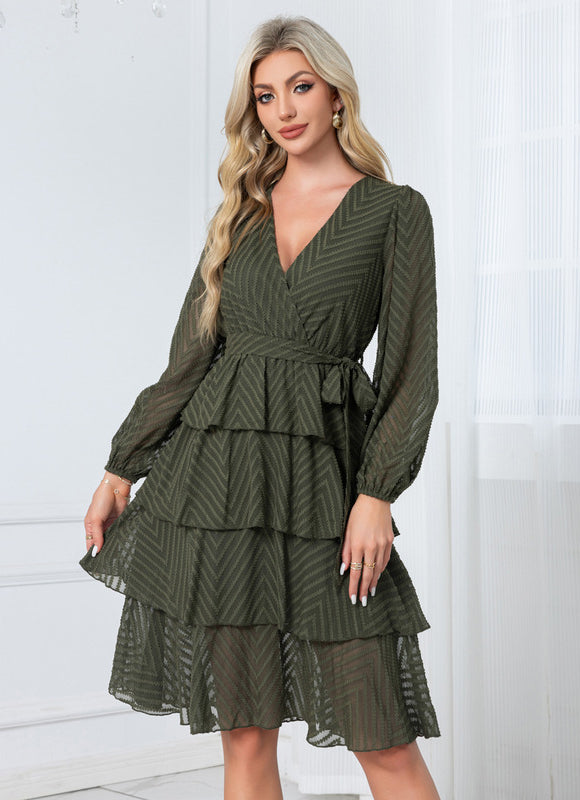 Robe Portefeuille Avec Volant