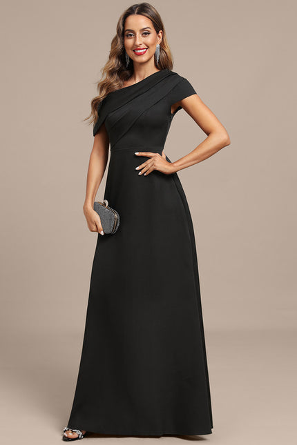 Robe Portefeuille Noire Élégante - gallery 3