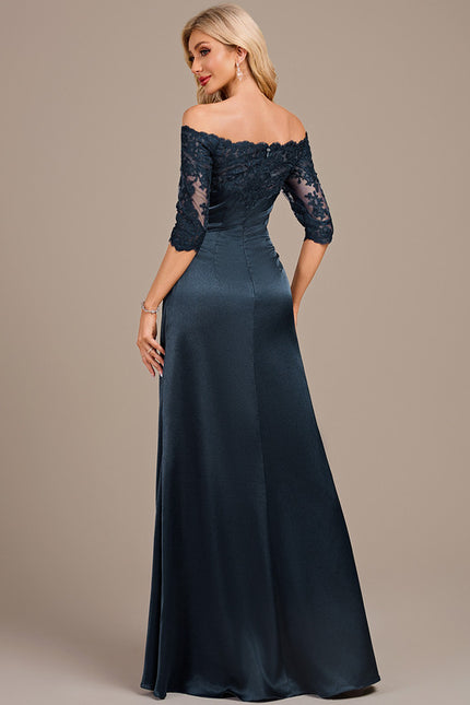 Robe Portefeuille Satin Marine - gallery 5