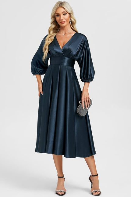 Robe Portefeuille Satinée Élégance - gallery 1