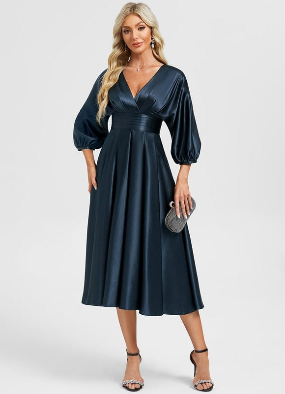 Robe Portefeuille Satinée Élégance - gallery 1
