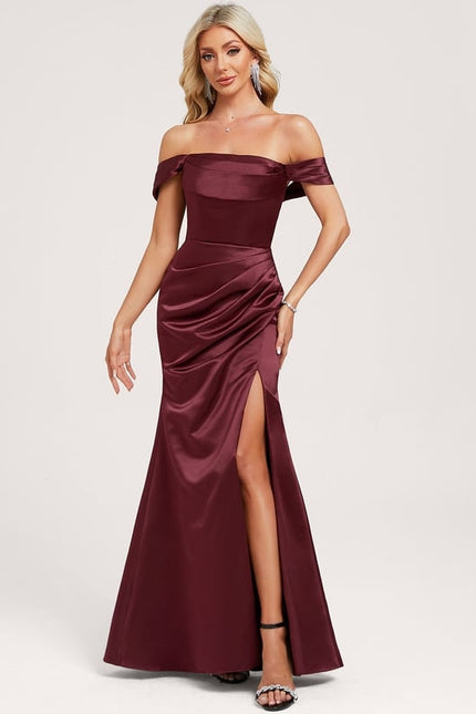 Robe Portefeuille Satin Éblouissante