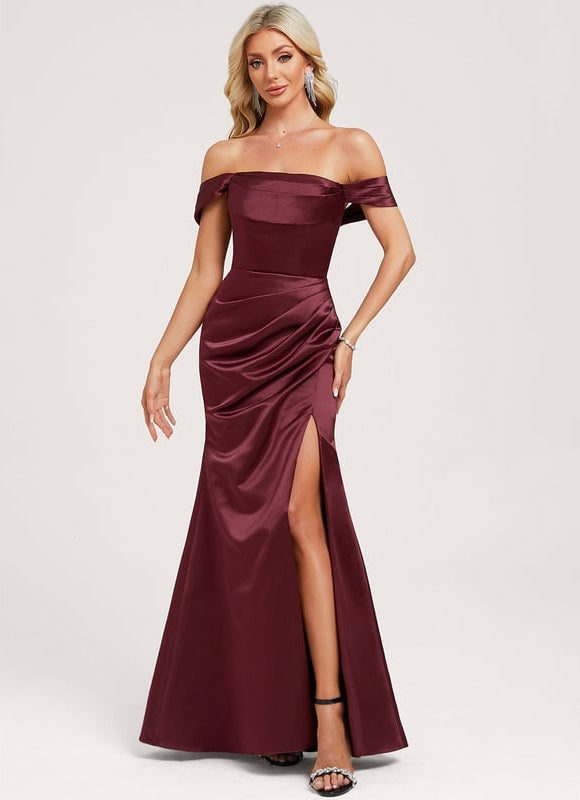 Robe Portefeuille Satin Éblouissante