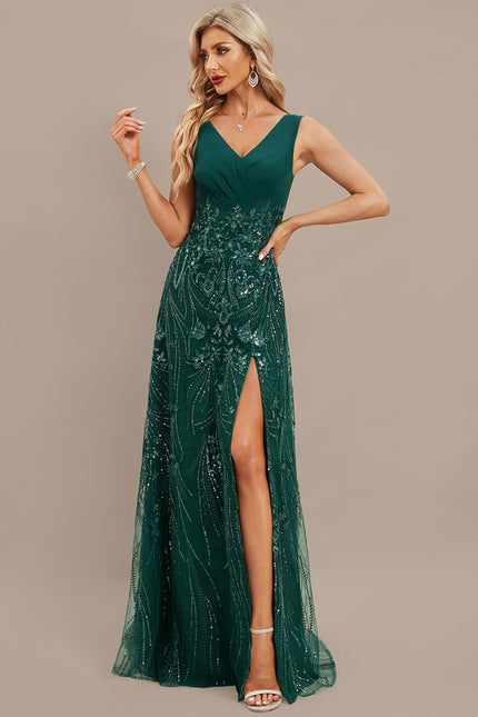 Robe Portefeuille Émeraude Chic - gallery 2