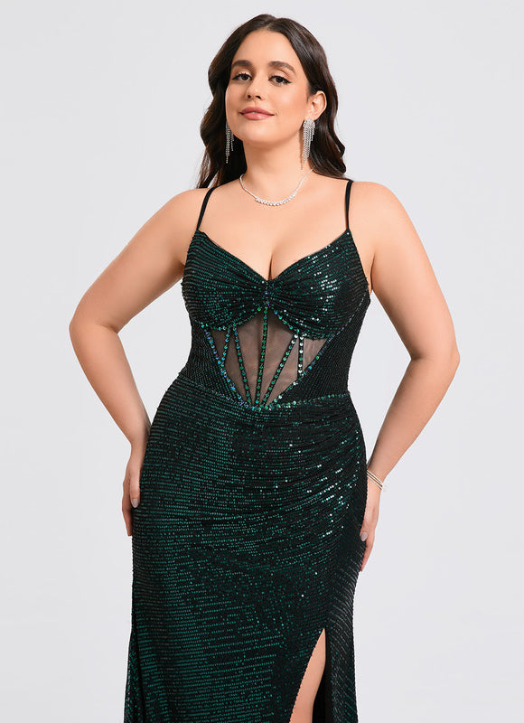 Robe Portefeuille Sirène Pailletée - gallery 8