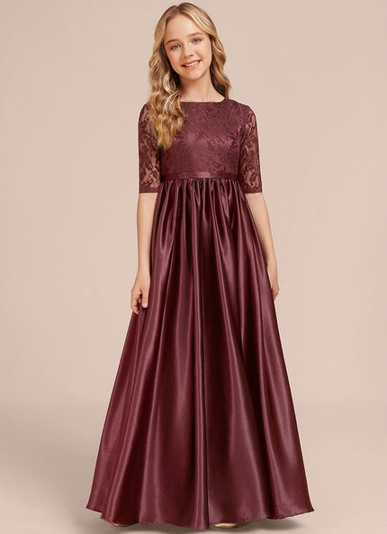 Robe Portefeuille Satin Bordeaux