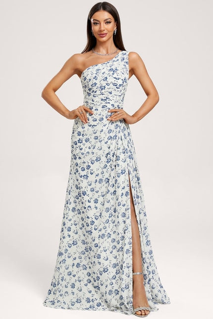 Robe Portefeuille Asymétrique Marine - gallery 1