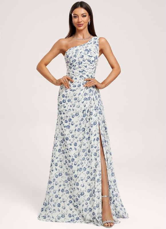 Robe Portefeuille Asymétrique Marine - gallery 1