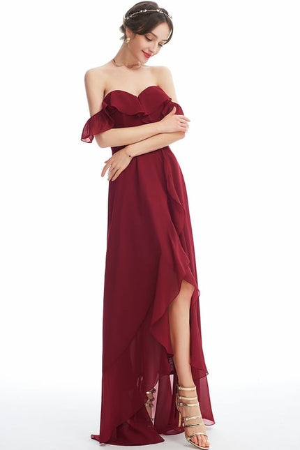 Robe Portefeuille Bordeaux Flottante - gallery 4