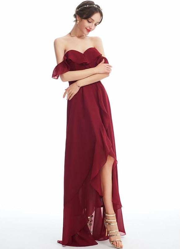 Robe Portefeuille Bordeaux Flottante - gallery 4