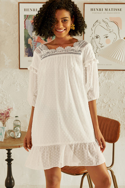 Robe Portefeuille Aérée Blanchie - gallery 1