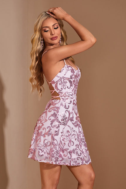 Robe Portefeuille Pailletée Chic - gallery 2