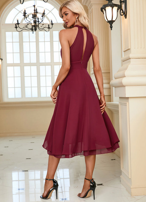 Robe Portefeuille Midi Bordeaux - gallery 5